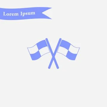 Flag pointer sign icon. Stock Illustration