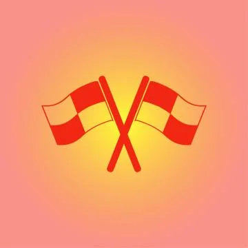 Flag pointer sign icon. Stock Illustration