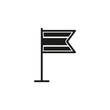 Flag pointer sign icon. Location marker symbol Stock Illustration