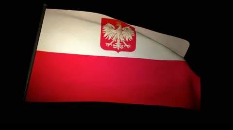 Flag Poland 01 Stock Footage 11148301