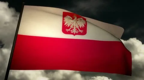 Flag Poland 02 Stock Footage 11147994