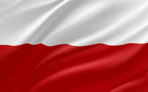 Flag of Poland. 3d vector banner Иллюстрация
