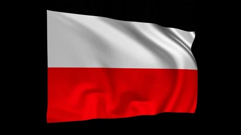 The flag of Poland animation Stock Footage 147257862