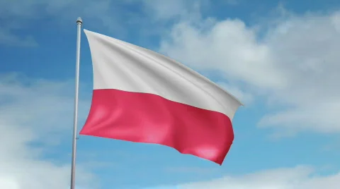 Flag of Poland Video stock 445206