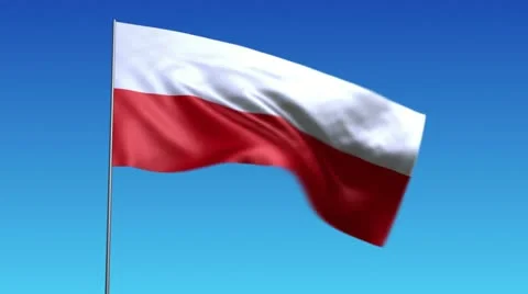 Flag of Poland Stock Footage 10820927
