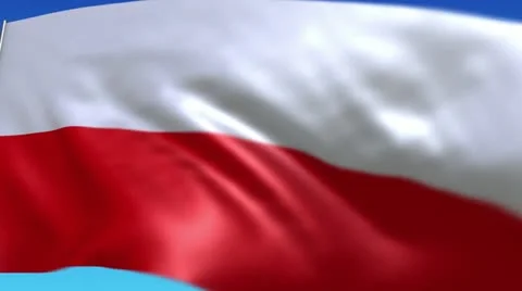 Flag of Poland Stock Footage 10820936