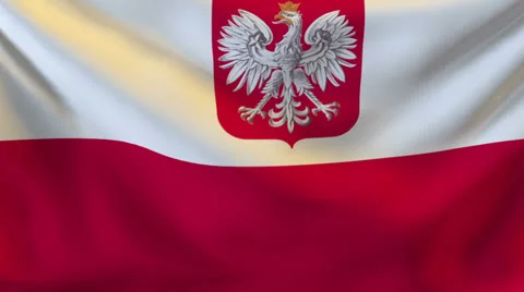 Flag of Poland Stock Footage 22963400