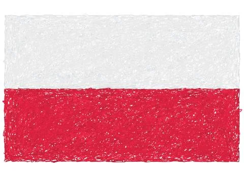 Flag of poland Stock Illustration