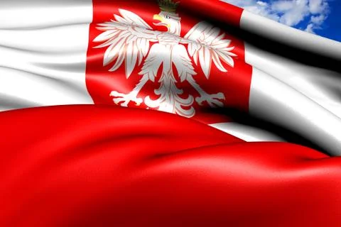 Flag of poland Stock Illustration