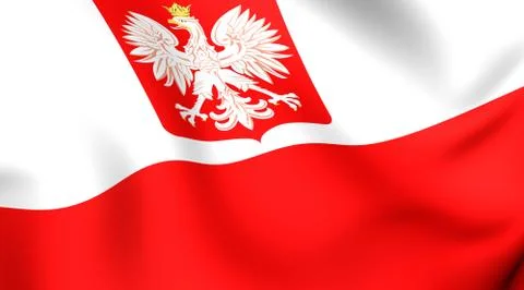 Flag of poland Stock Illustration