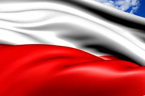Flag of poland Stock Illustration