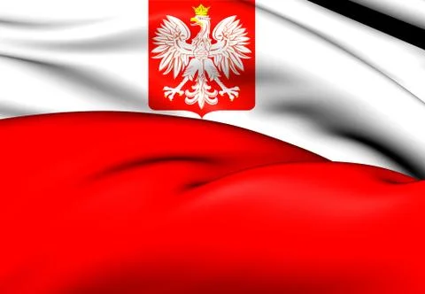 Flag of poland Stock Illustration