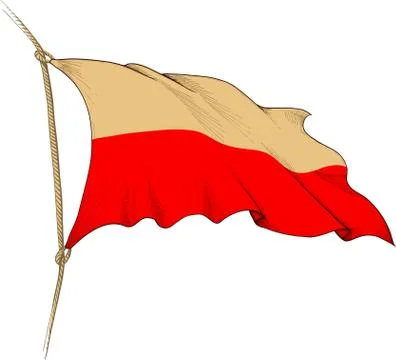 Flag of poland Illustrazione stock