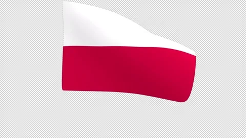 Flag of Poland Looped Stock Footage 335136301