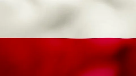 Flag of Poland or Polish flag Stock Footage 160855307