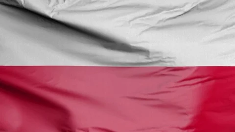 Flag of Poland Realistic 3D Stock Footage 119071766