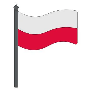 Flag of Poland. Vector illustration. Illustrazione stock