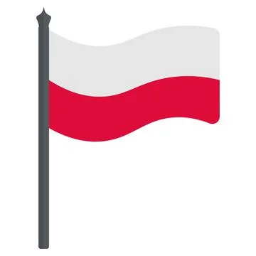 Flag of Poland. Vector illustration. Illustrazione stock