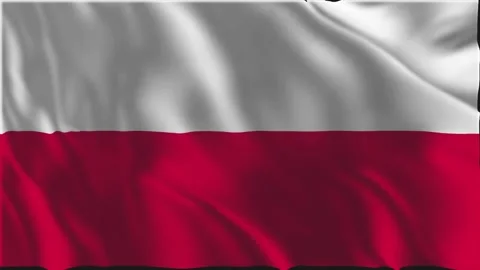 Flag of Poland waving slowly Stock Footage 337646095