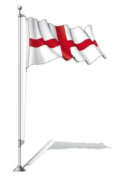 Flag pole england Stock Illustration