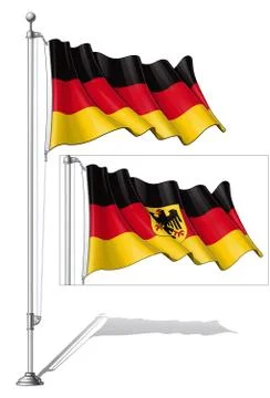 Flag pole germany. Stock Illustration