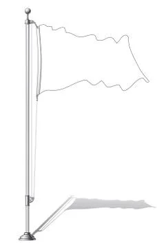 Flag pole Stock Illustration