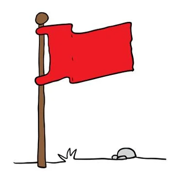 Flag on a pole Stock Illustration