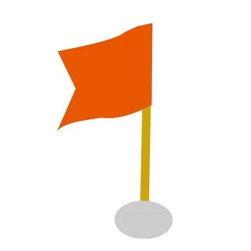 Flag pole Stock Illustration