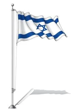Flag pole israel Stock Illustration