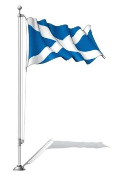 Flag pole scotland. Stock Illustration