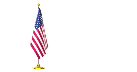 Flag pole tall single01a white 4k Stock Footage 196145915