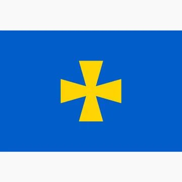 Flag of Poltava region Illustrazione stock
