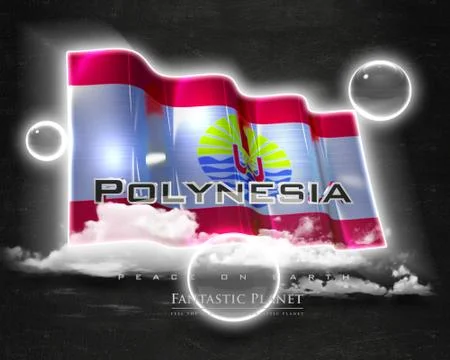 Flag Polynesia quality designer flag Stock Illustration