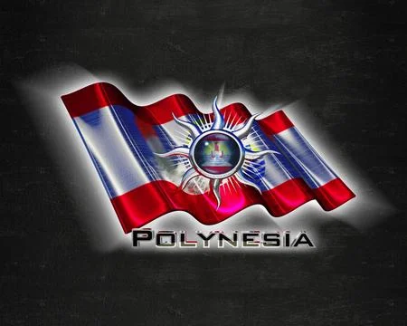 Flag Polynesia quality designer flag 库存插图