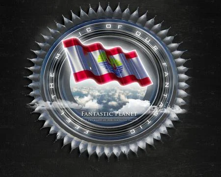 Flag Polynesia quality designer flag Stock Illustration