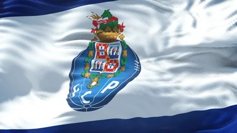 Flag of Porto Loop 1 Stock Footage 104745629