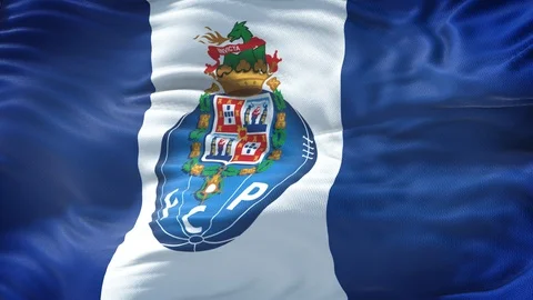 Flag of Porto Loop 2 Stock Footage 104745694