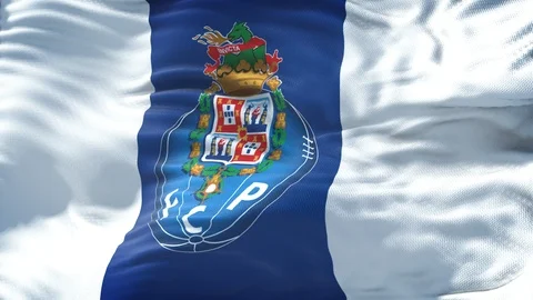Flag of Porto Loop 3 Stock Footage 104745766