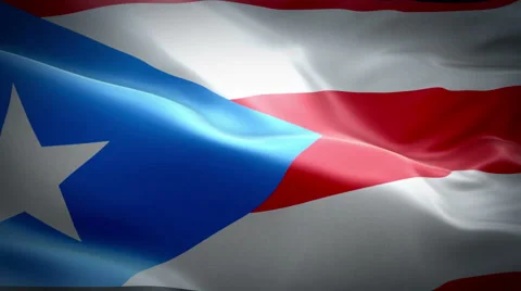 Flag of Porto Rico 스톡 동영상 47624247