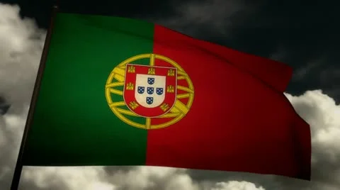 Flag Portugal 02 Stock Footage 11164594