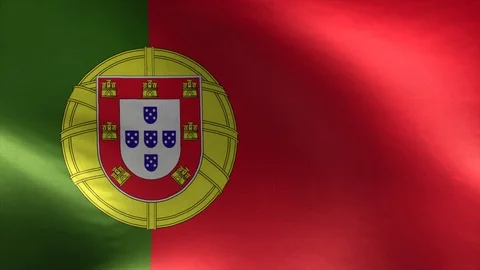 Flag of Portugal 3D Loop Stock Footage 119474048