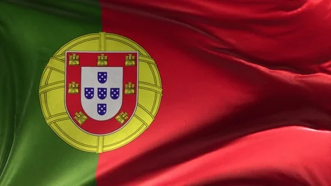 Flag of Portugal 3D Loop Stock Footage 119474452