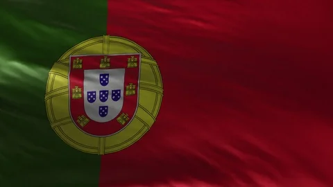 Flag of Portugal 3D Loop Stock Footage 119474655
