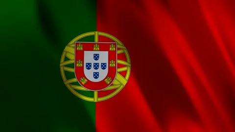 Flag of Portugal, 3D Render Stock Footage 275571284