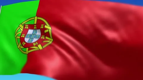 Flag of Portugal Stock Footage 10820941