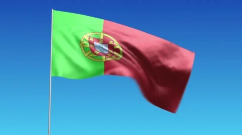 Flag of Portugal Stock Footage 10820942