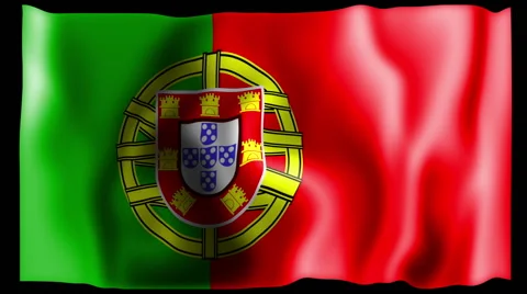 Flag of Portugal Stock Footage 46477845