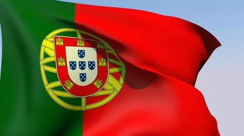 Flag of Portugal HD Stock Footage 14734515
