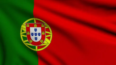 Flag of Portugal looping Stock Footage 25512090