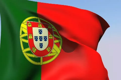Flag of Portugal NTSC Stock Footage 14737015